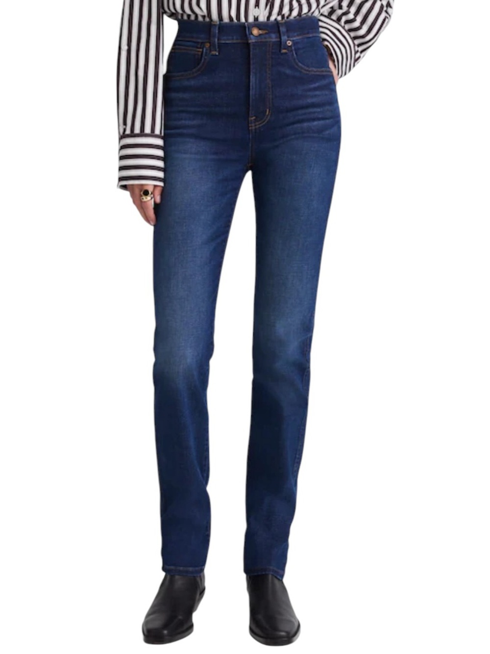 Madewell The Pencil Jean in Super Stretch Denim Pipestone Wash High Rise Size 29